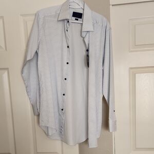 David Donahue Patterned Dress Shirt